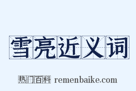 雪亮近义词是什么意思的图片